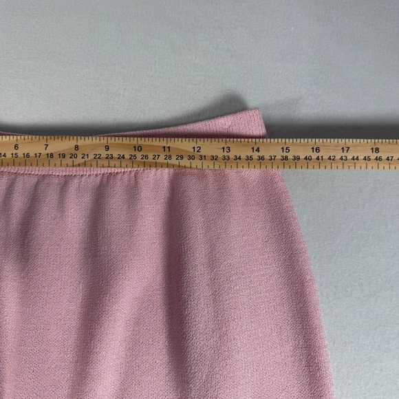 ST JOHN COLLECTION Santana Knit 2 Piece Skirt Suit Set 8 Pink VTG Old Money - Picture 9 of 12